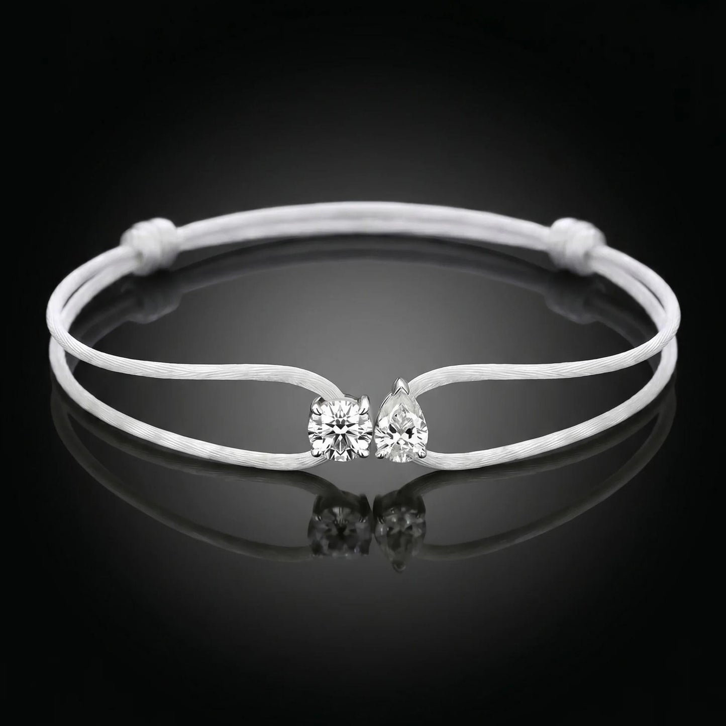Satin Cord Bracelet Double - Pear