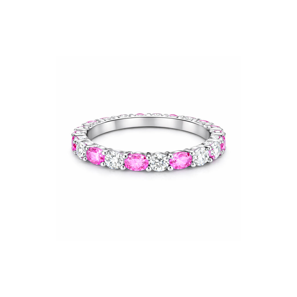 Pink Aura Eternity Ring