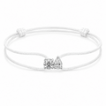 White bracelet featuring diamonds background
