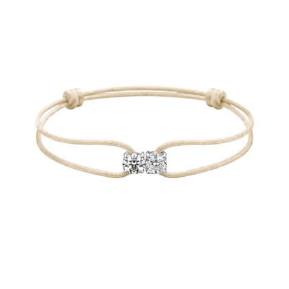 Satin Cord Bracelet Double - Cushion