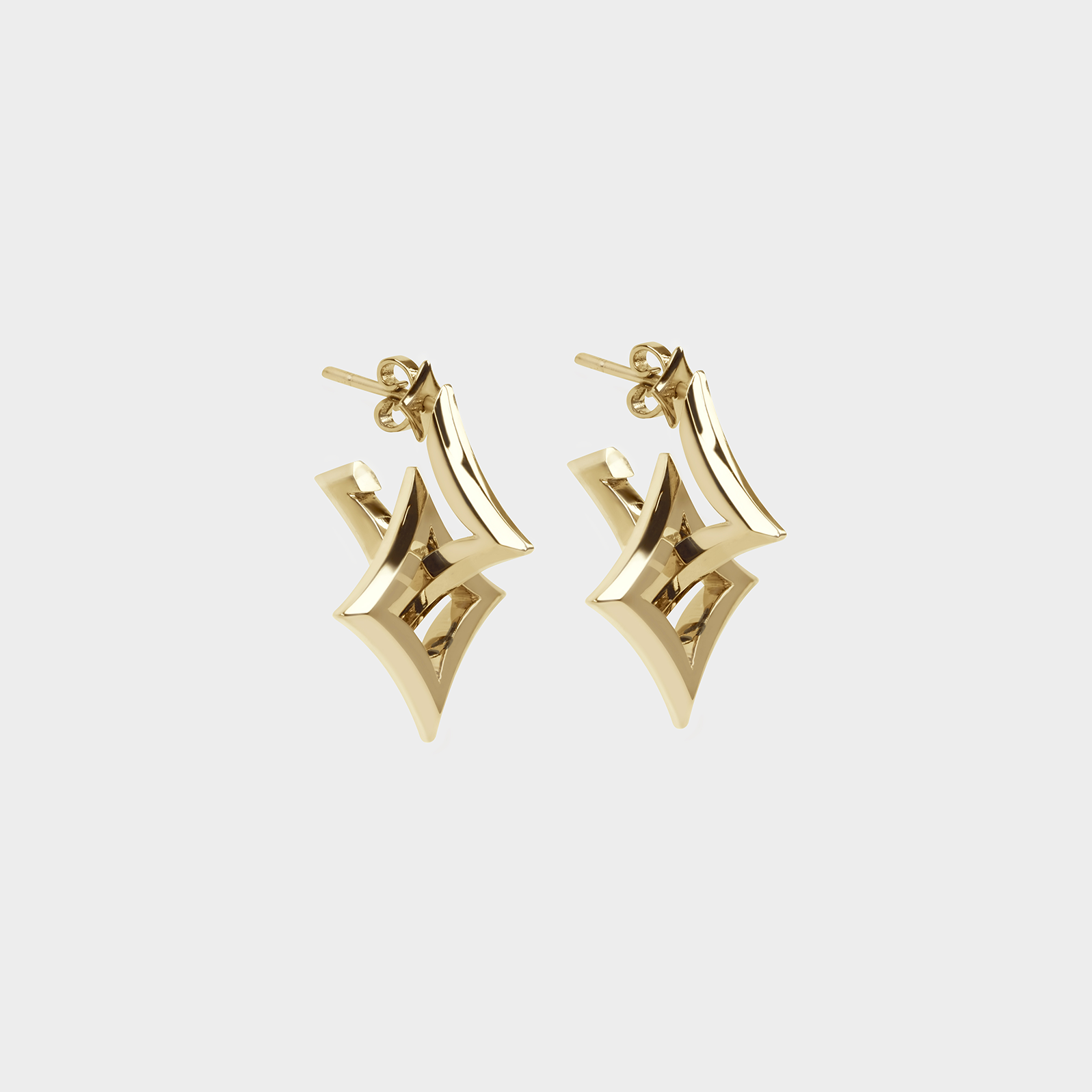 Gold earrings