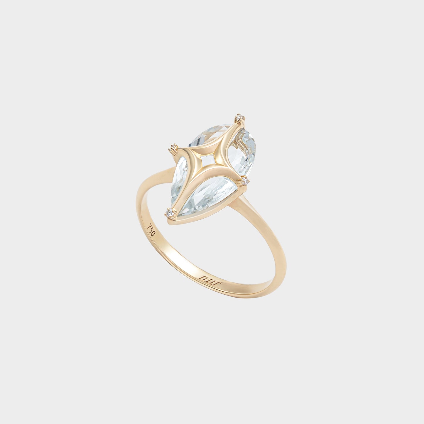 Gold ring with stone