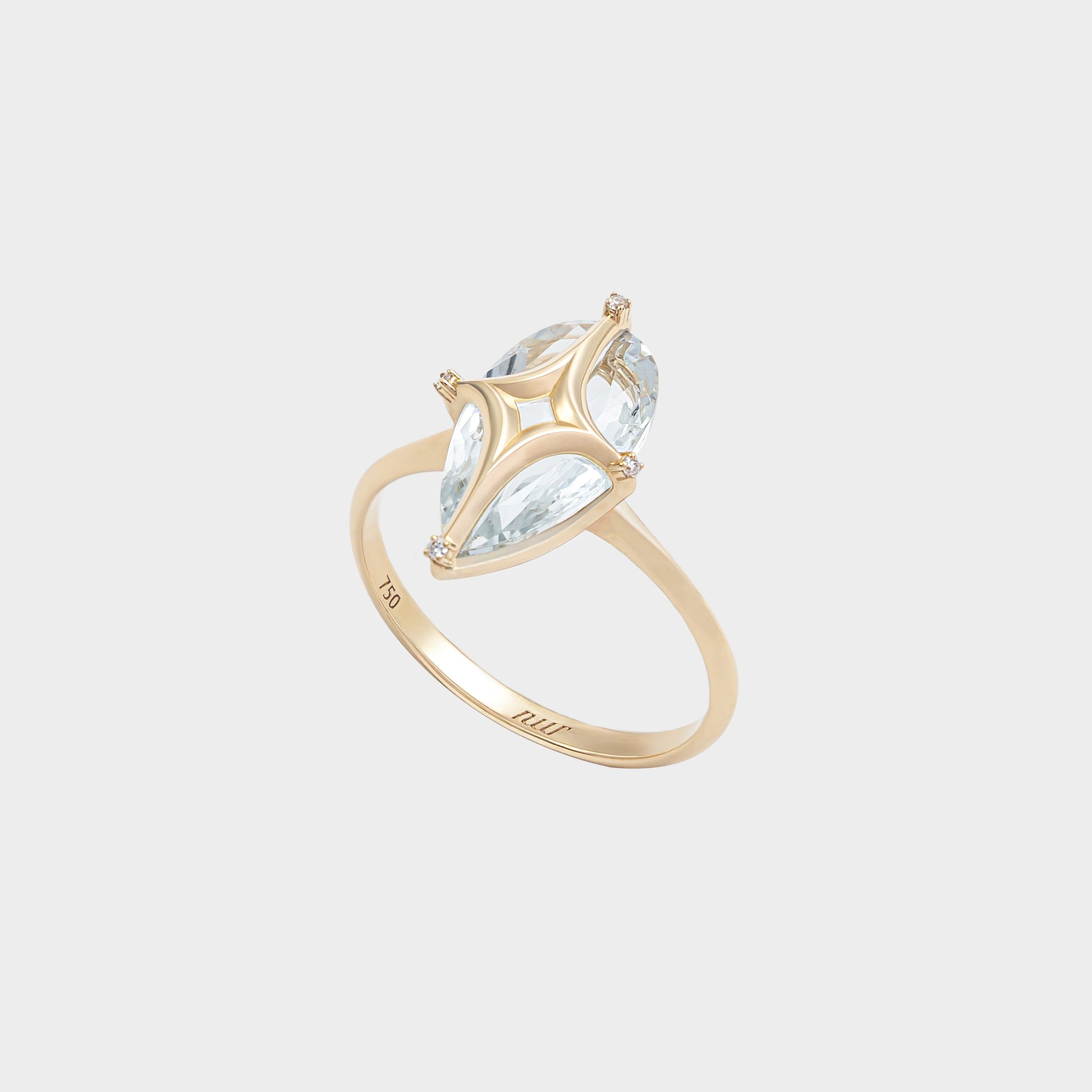 Gold ring with stone