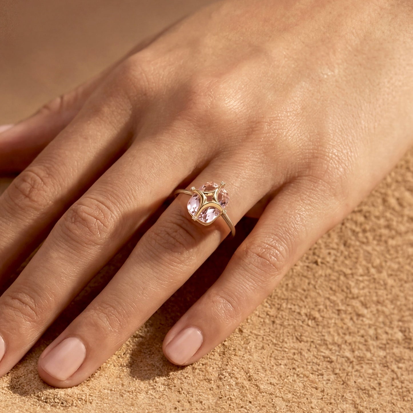 Gold ring with stone