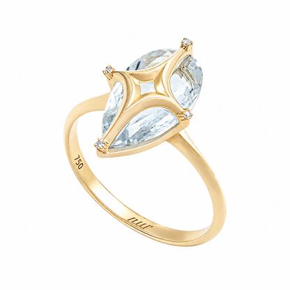 Gold ring with stone