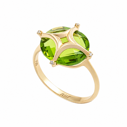 Gold ring with stone