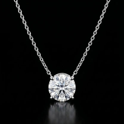Diamond necklace on a black background