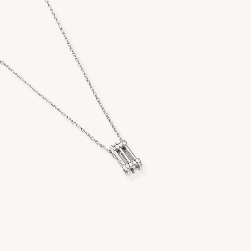 Triad Diamond Necklace (White Gold)