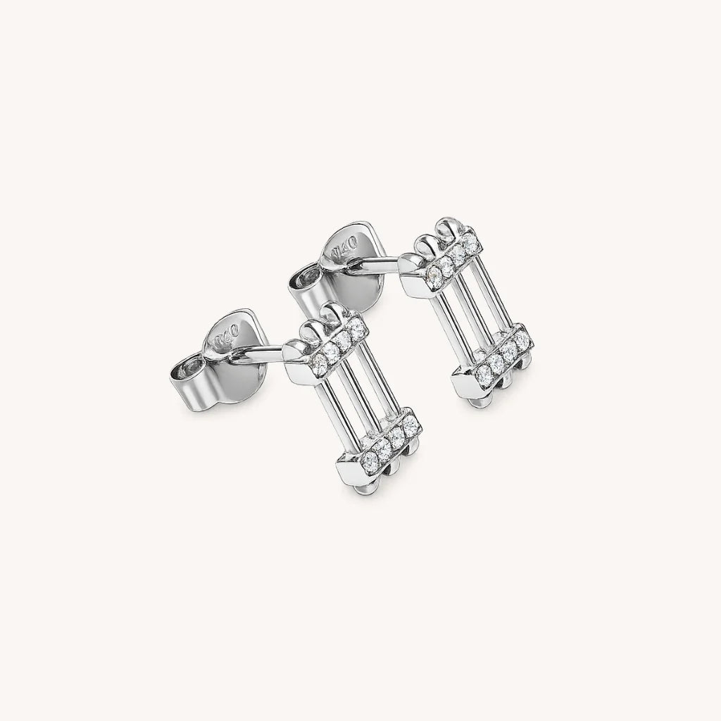 Triad Diamond Studs (White Gold)