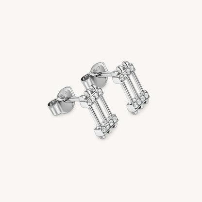 Triad Diamond Studs (White Gold)