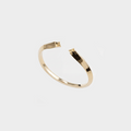 18k gold sculptural bracelet with pyramid motif design, additional view