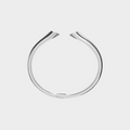 18k white gold sculptural bracelet with pyramid motif design, additional view
