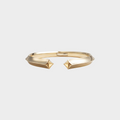 18k gold sculptural bracelet with pyramid motif design, additional view