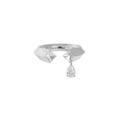 White gold ring with diamond