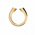 Gold ring with geometric design