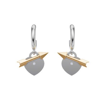 Arrowed Heart Earring