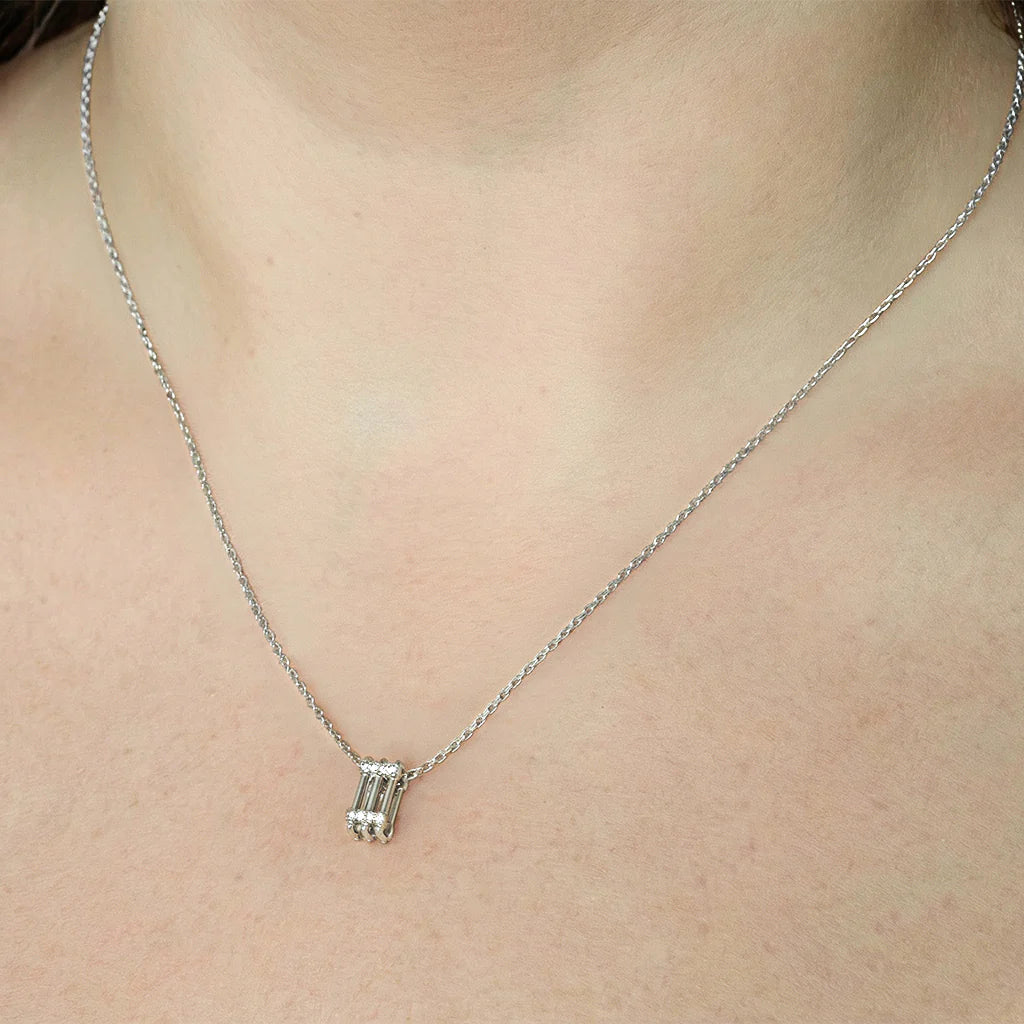 Triad Diamond Necklace (White Gold)