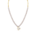 ABALII Heart Story pearl and 18K yellow gold necklace
