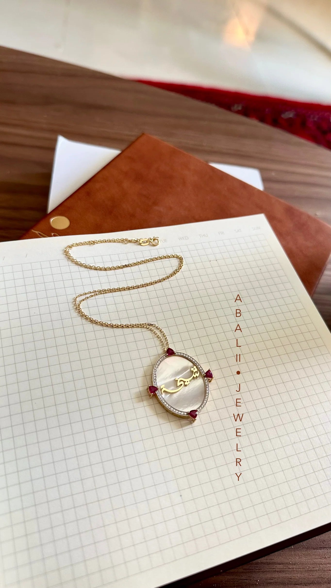 ABALII Lulia necklace flat lay