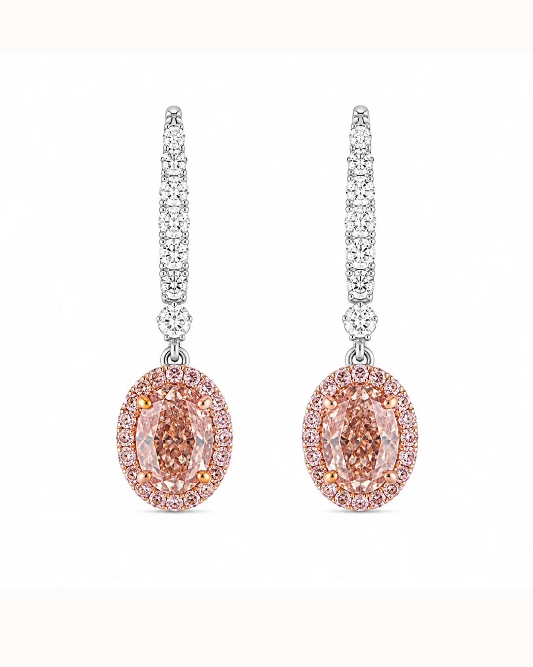Adrisya candy floss 18k two tone gold earrings front view