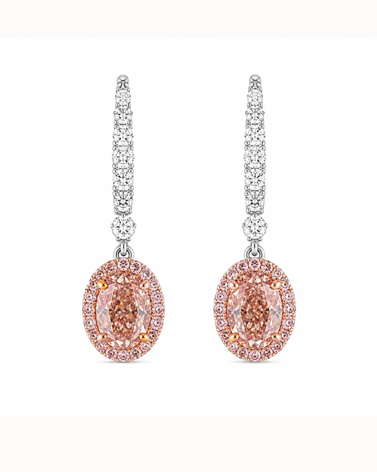 Adrisya candy floss 18k two tone gold earrings front view