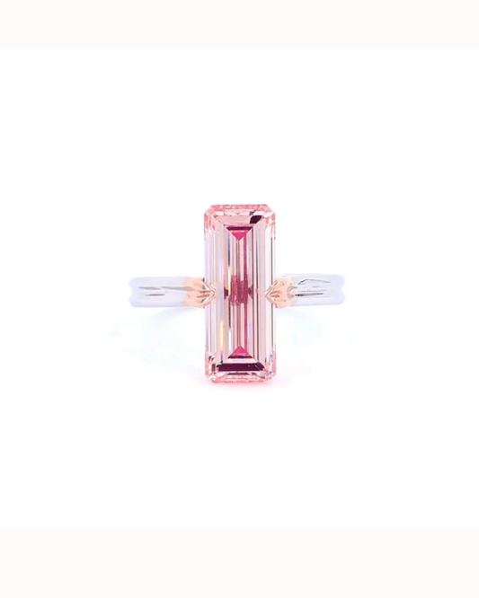 Adrisya rosalie ring 18k two tone gold ring front view