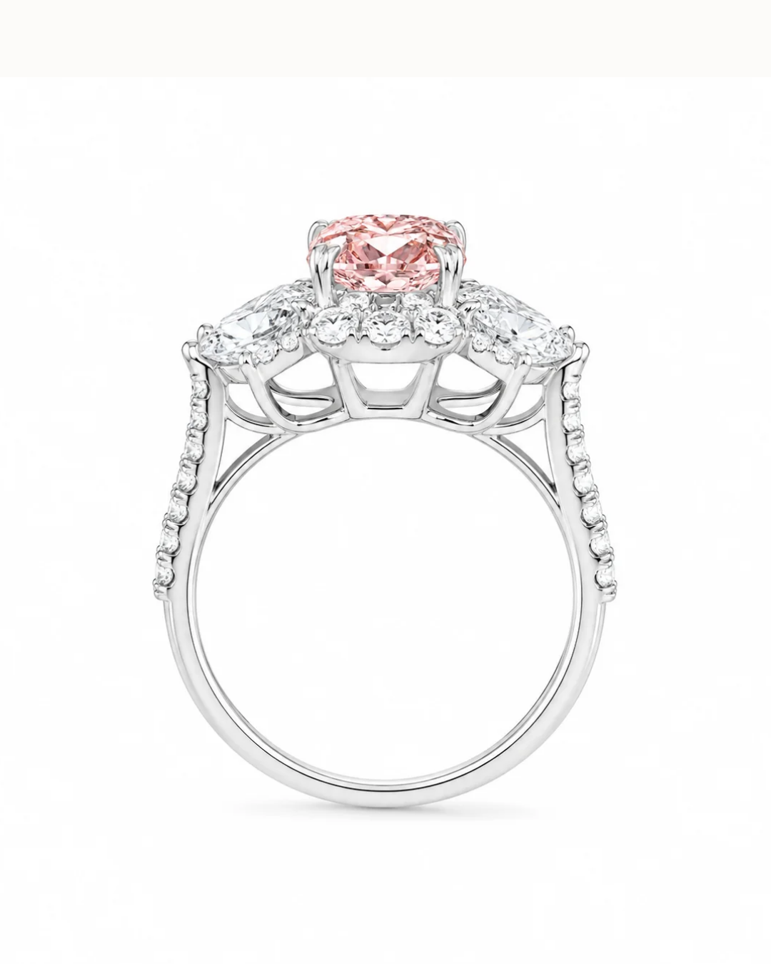 Adrisya rose glow ring 18k white gold ring alternate view