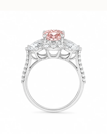 Adrisya rose glow ring 18k white gold ring alternate view