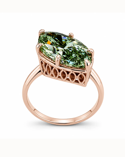 Adrisya verdant ring 18k two tone gold ring alternate view