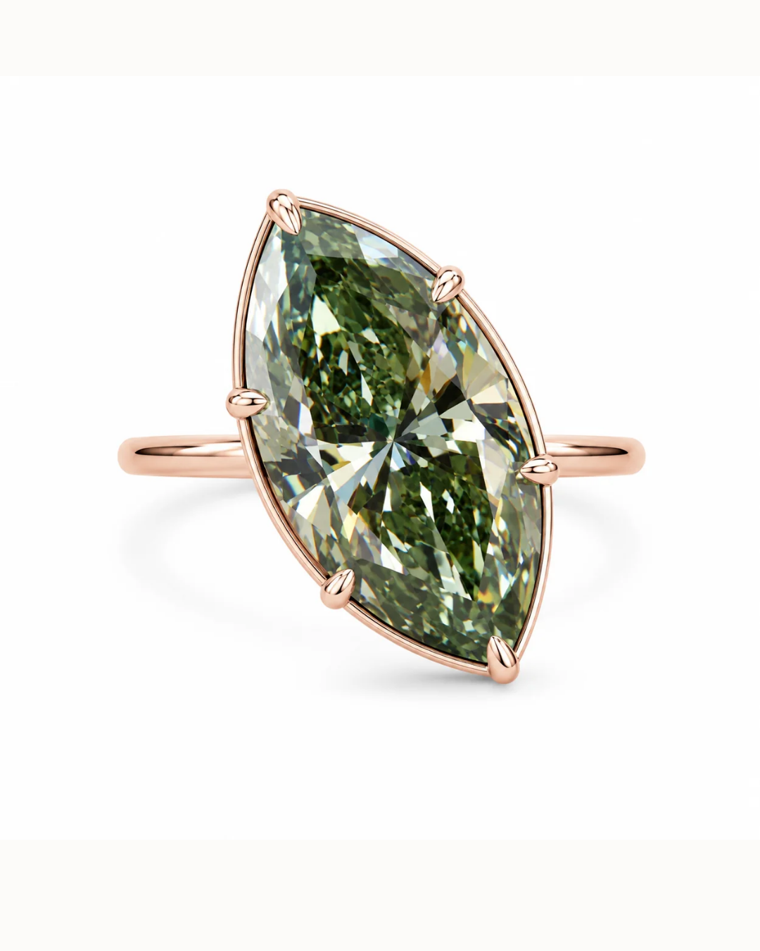 Adrisya verdant ring 18k two tone gold ring front view