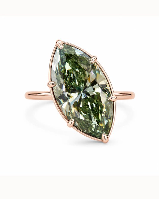 Adrisya verdant ring 18k two tone gold ring front view