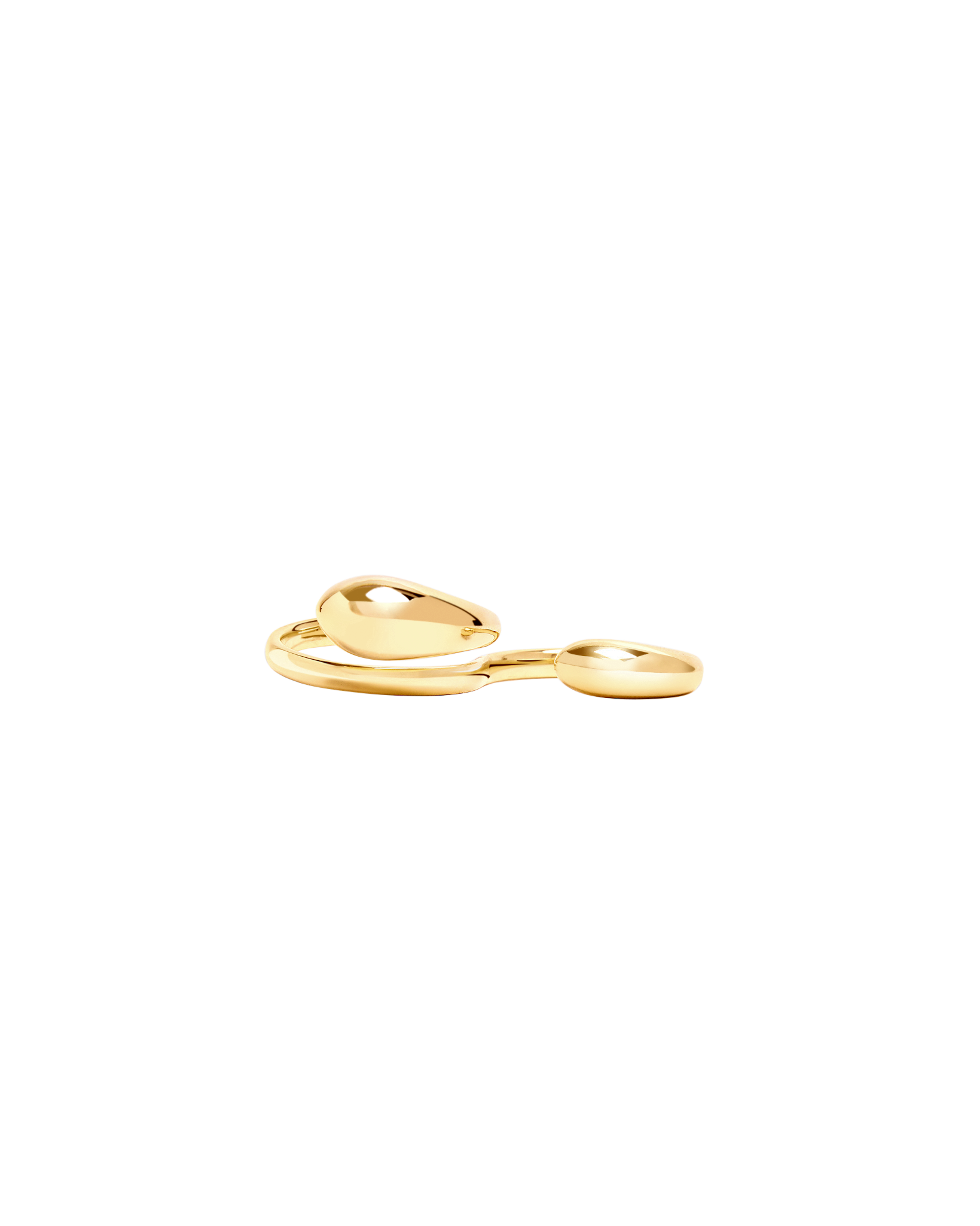 ALLAMI Ezil Double Ring in yellow gold, alternate view