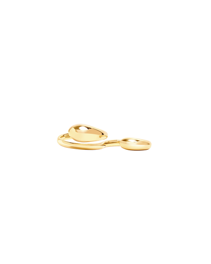 ALLAMI Ezil Double Ring in yellow gold, alternate view
