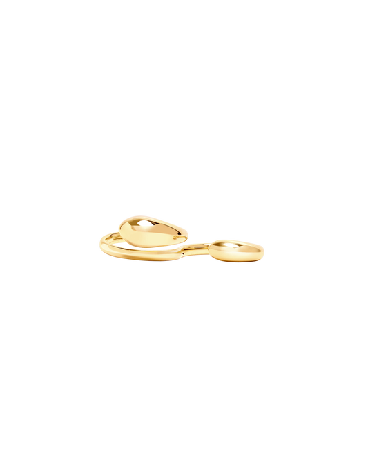 ALLAMI Ezil Double Ring in yellow gold, alternate view