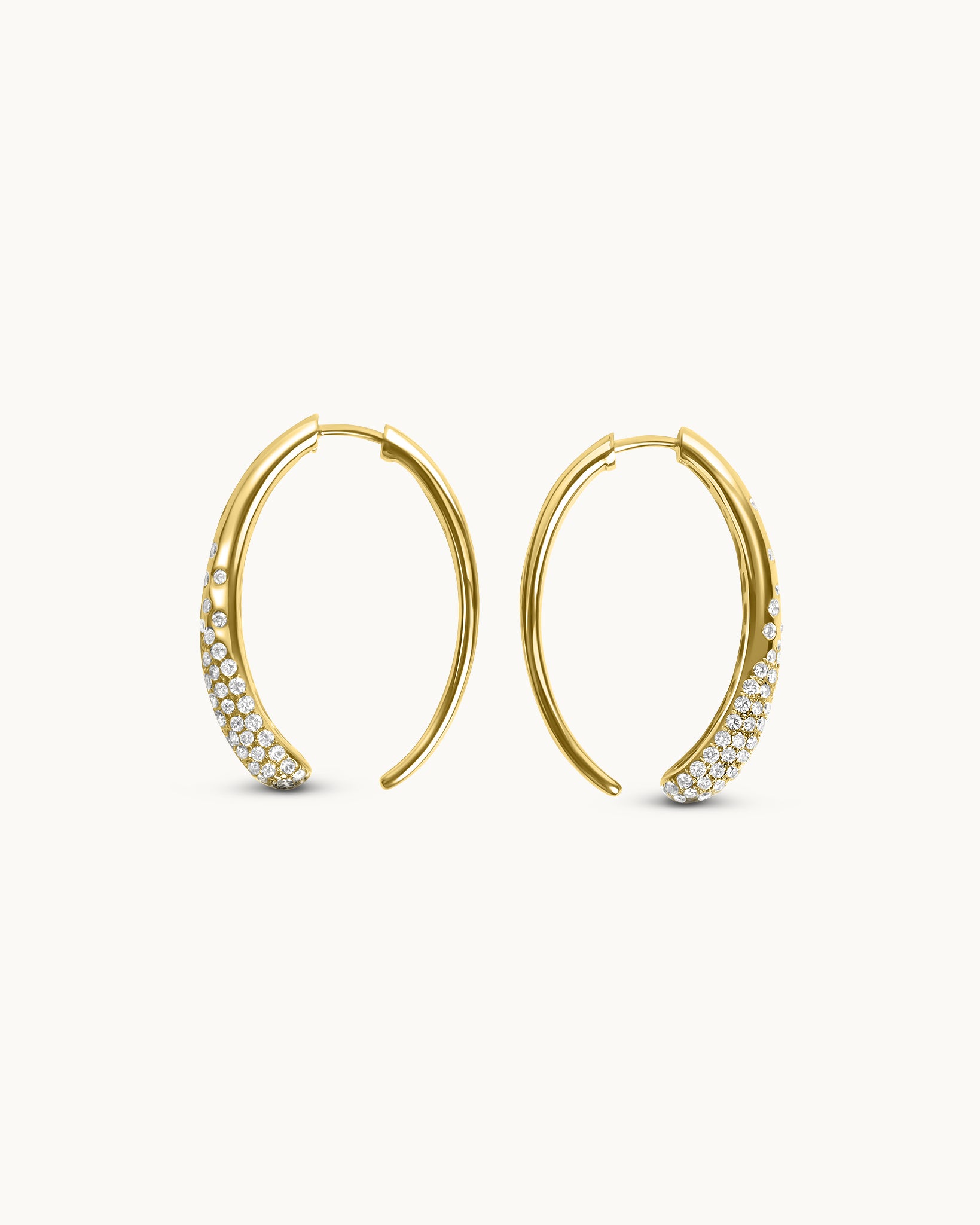 ALLAMI Ezil Earrings in yellow gold, pair front view