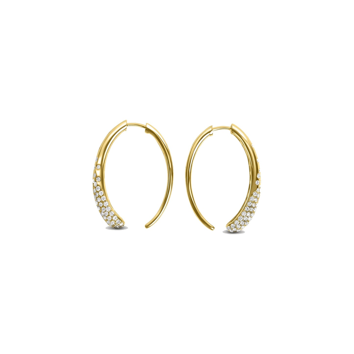 ALLAMI Ezil Earrings in yellow gold on white background