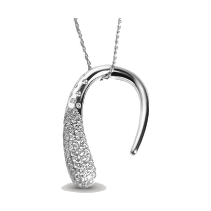 ALLAMI Ezil Necklace with Diamond in white gold on white background