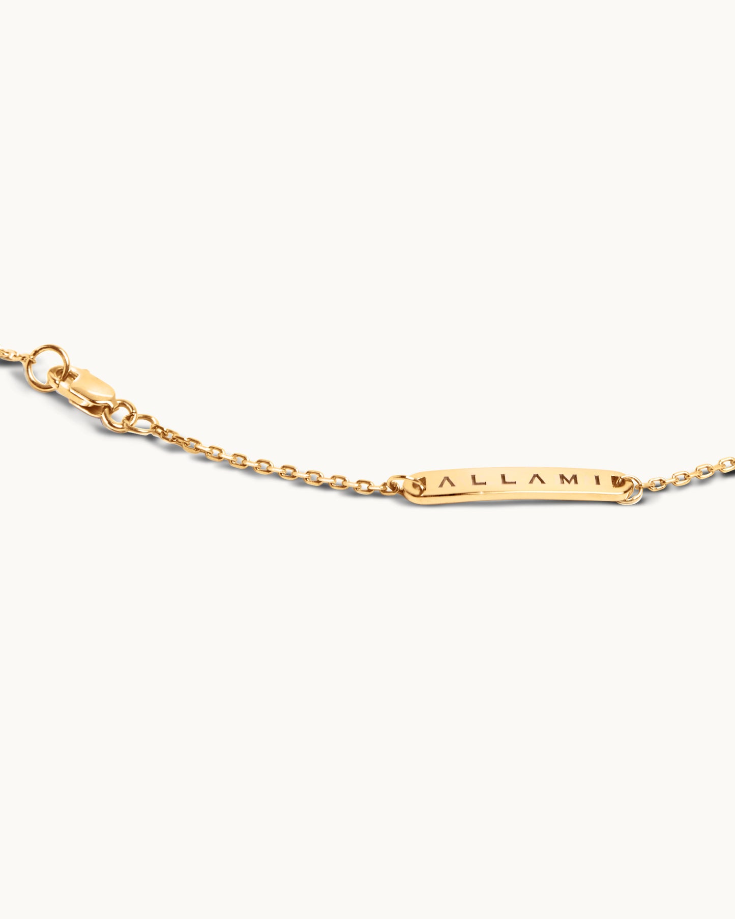 ALLAMI Ezil necklace in yellow gold, clasp detail