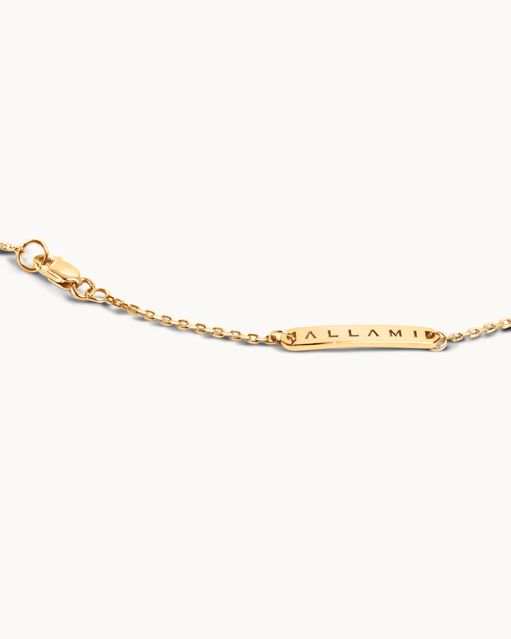 ALLAMI Ezil necklace in yellow gold, clasp detail