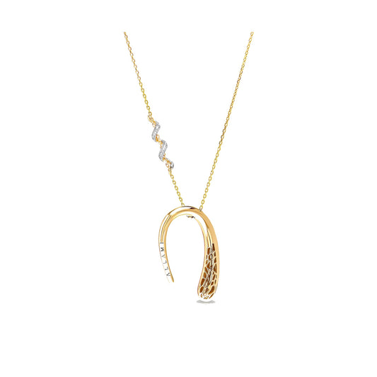 ALLAMI Ezil Necklace in yellow gold on white background