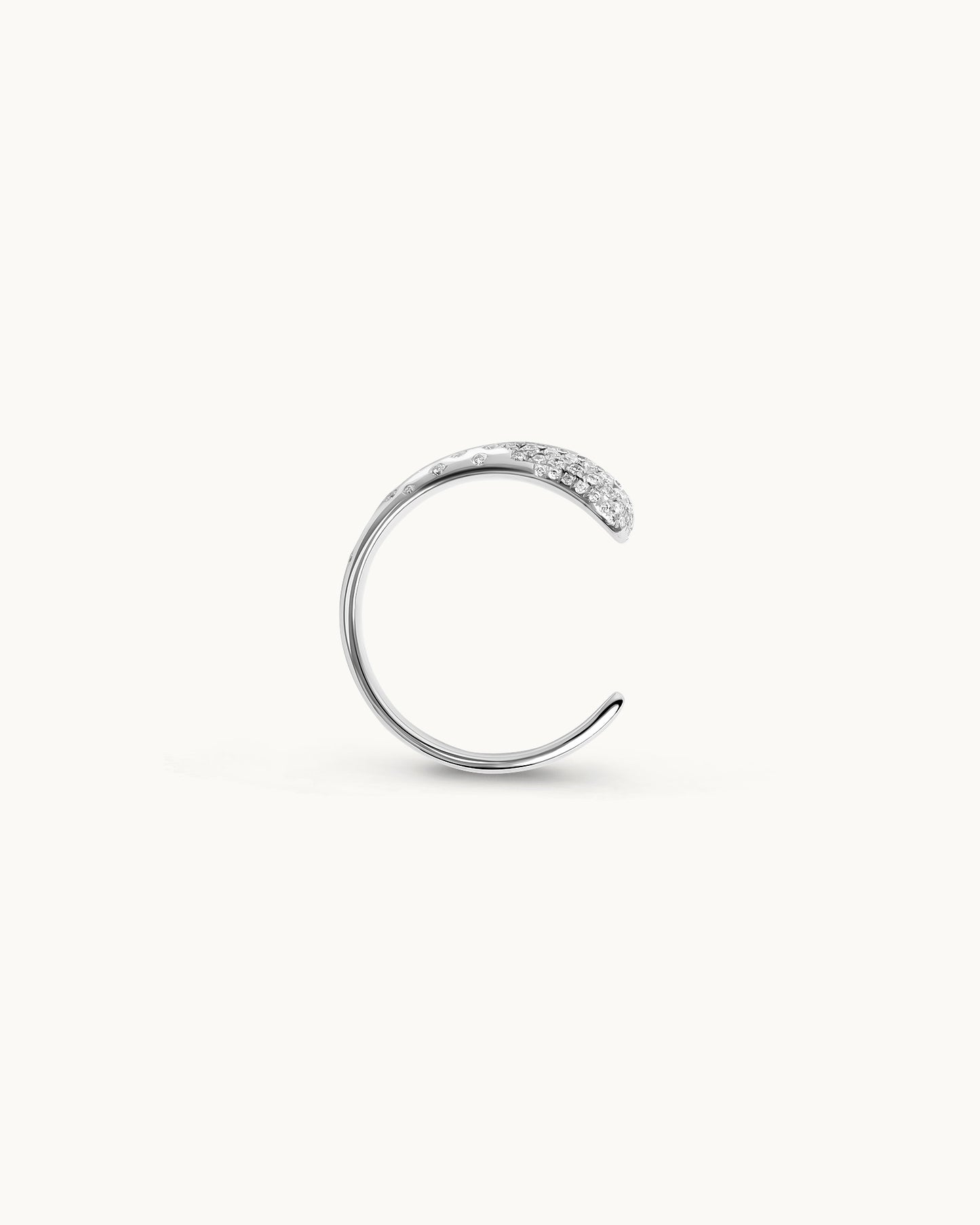 ALLAMI Ezil Ring with Diamond in white gold, alternate view