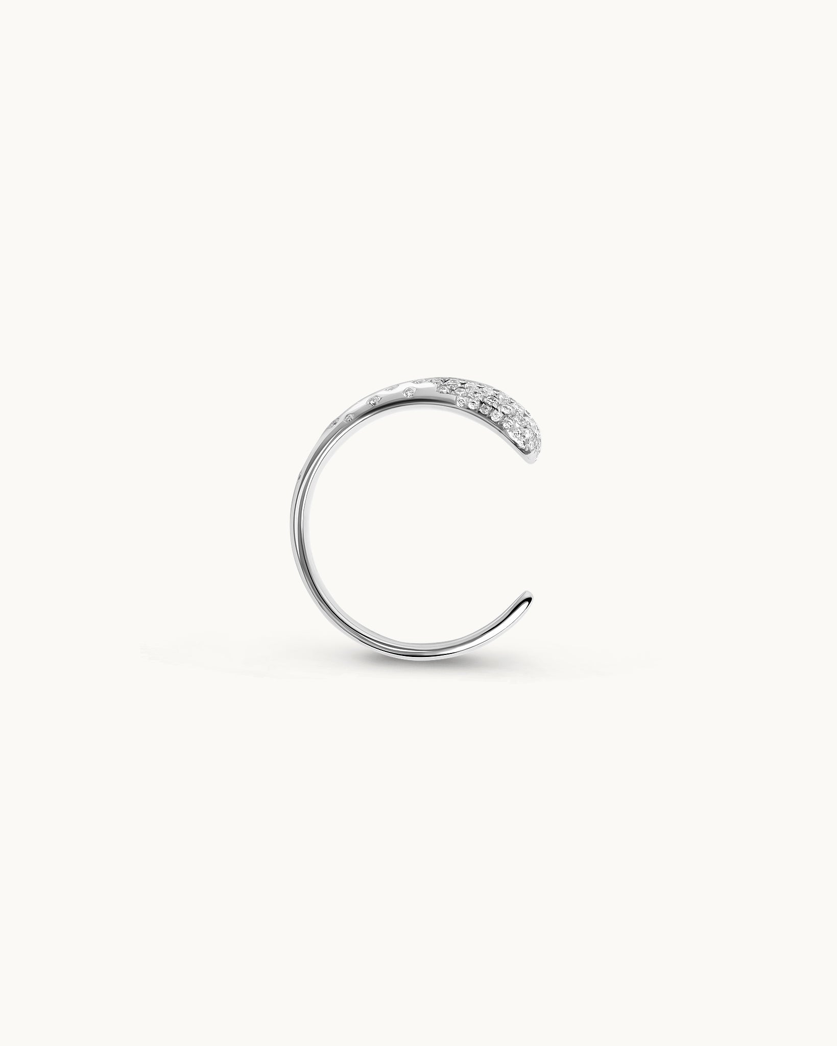 ALLAMI Ezil Ring with Diamond in white gold, alternate view