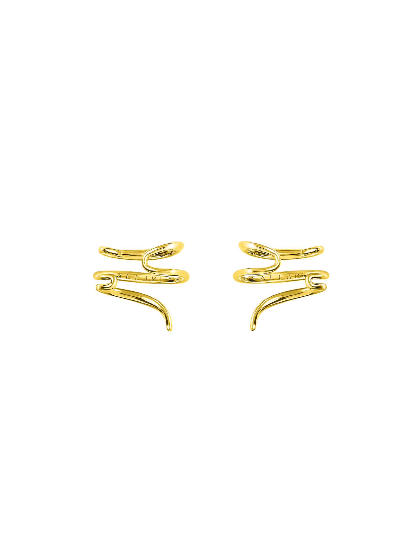 ALLAMI Loria Cuff Earring in yellow gold, pair alternate view
