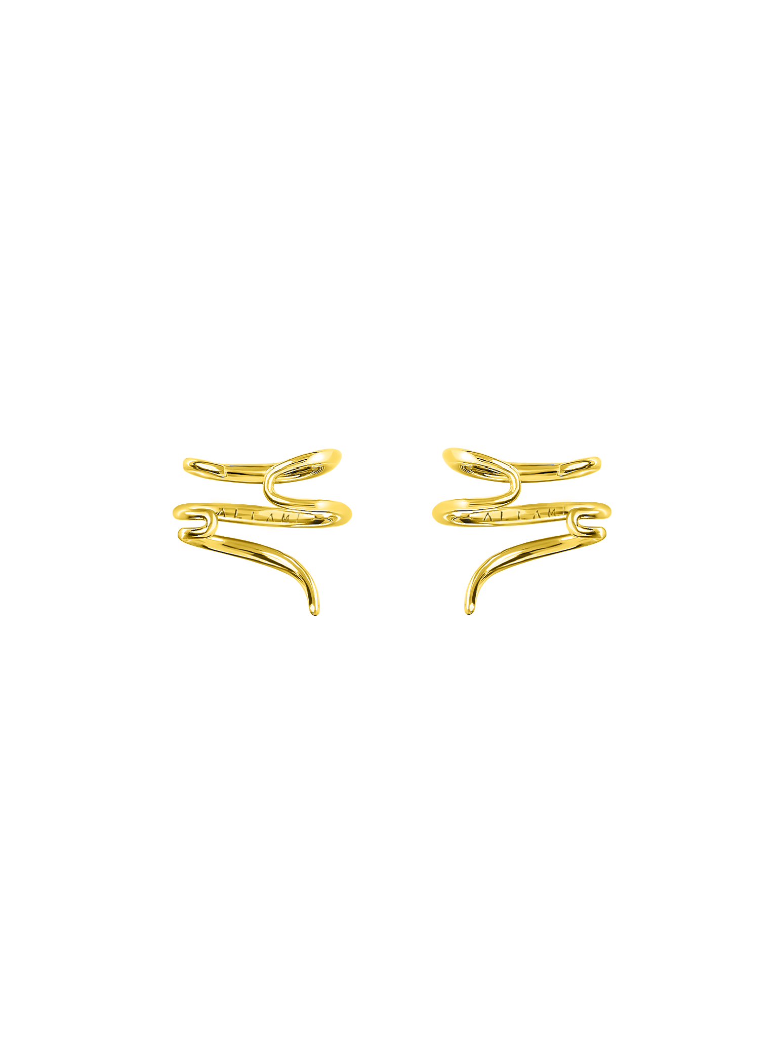 ALLAMI Loria Cuff Earring in yellow gold, pair alternate view