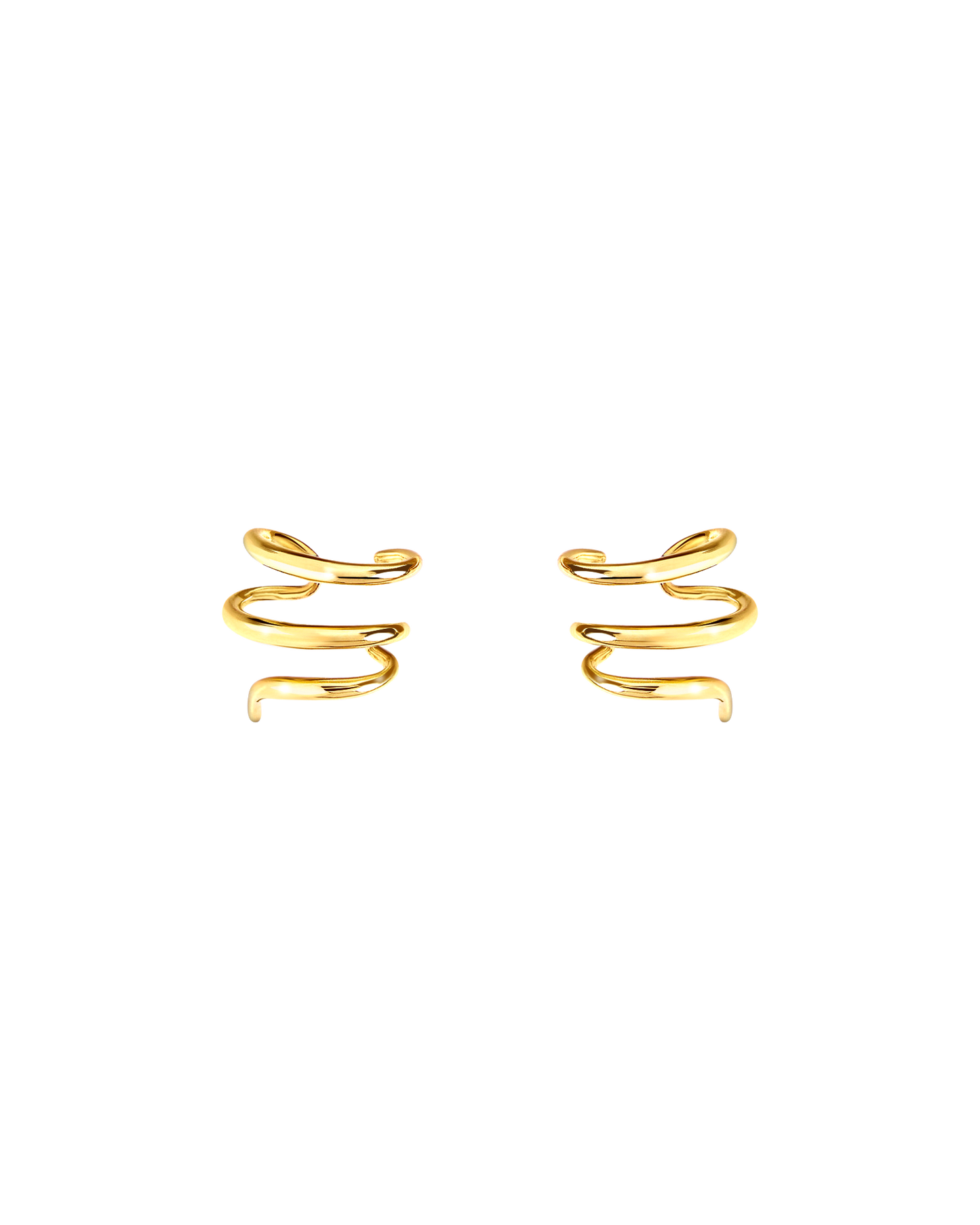ALLAMI Loria Cuff Earring in yellow gold, pair front view