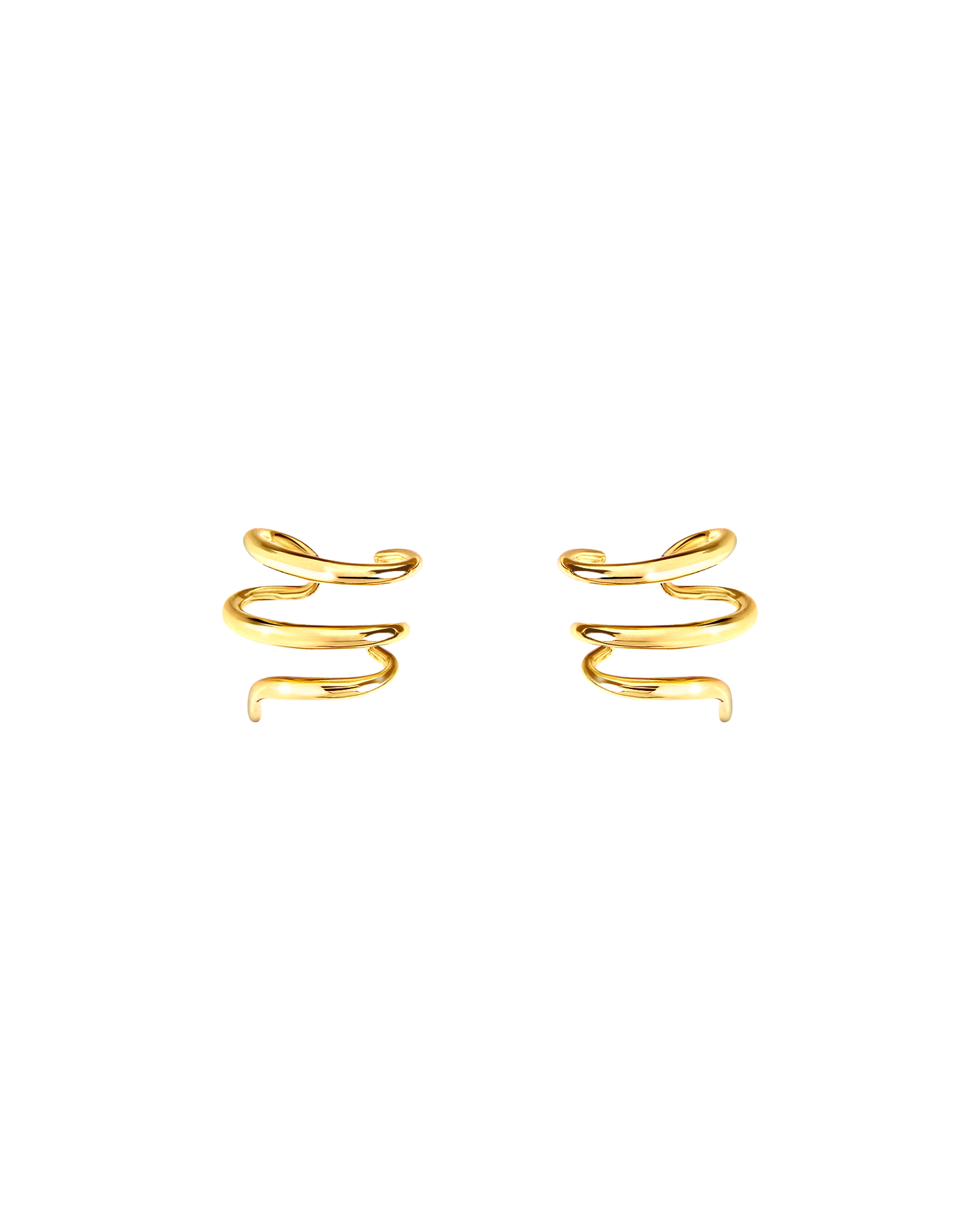 ALLAMI Loria Cuff Earring in yellow gold, pair front view