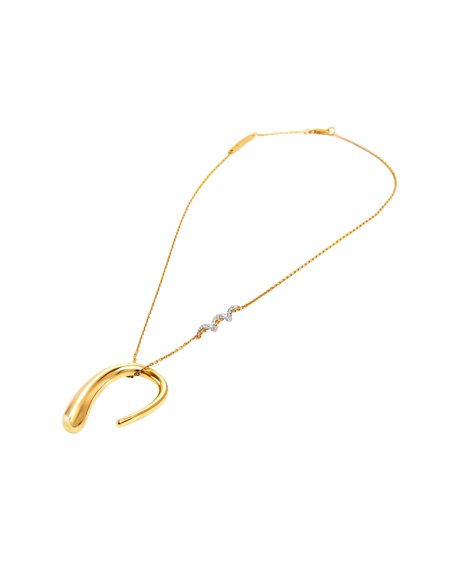 ALLAMI Mini Ezil Necklace in yellow gold, alternate view