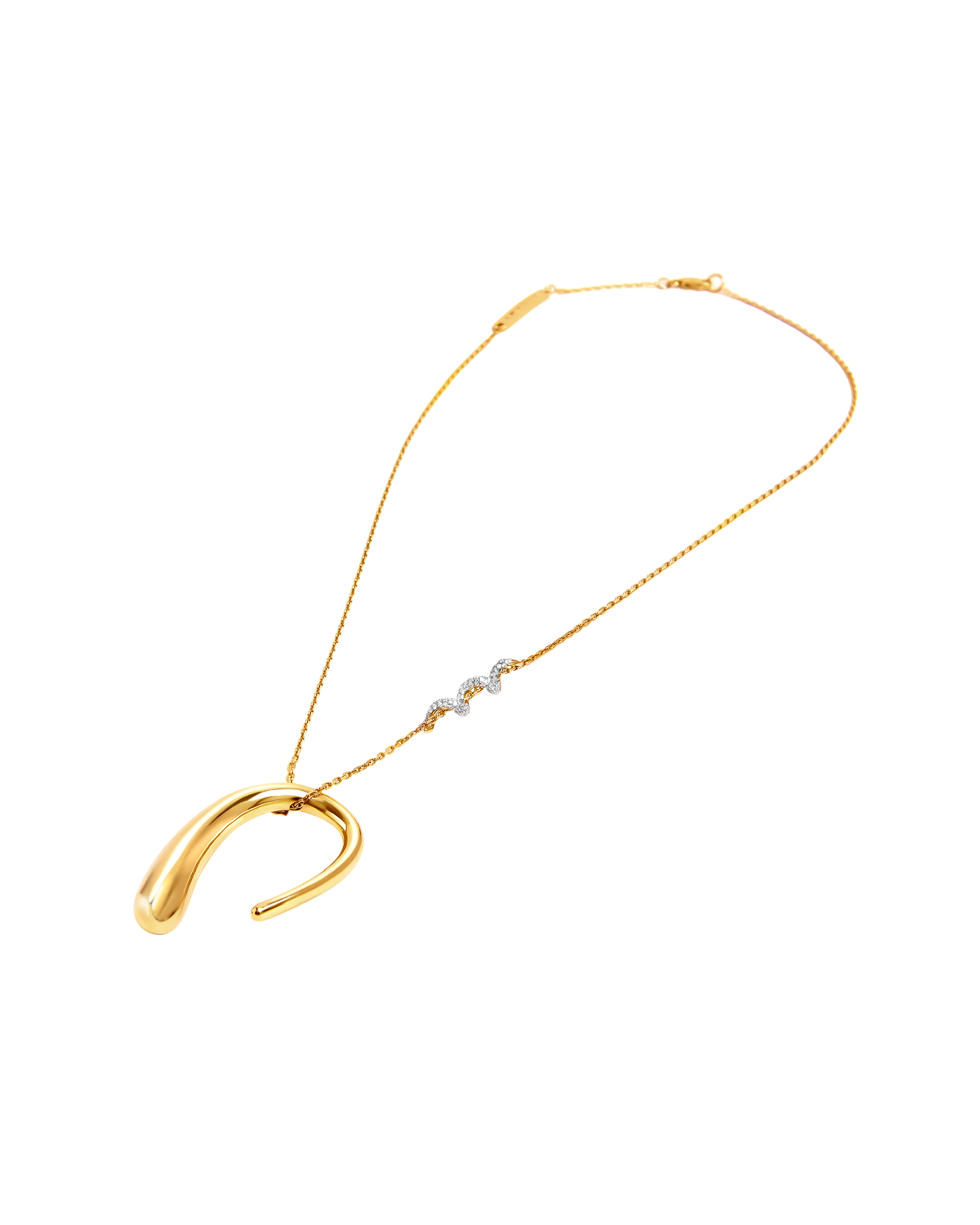 ALLAMI Mini Ezil Necklace in yellow gold, alternate view