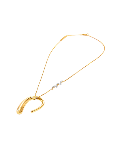 ALLAMI Mini Ezil Necklace in yellow gold, alternate view