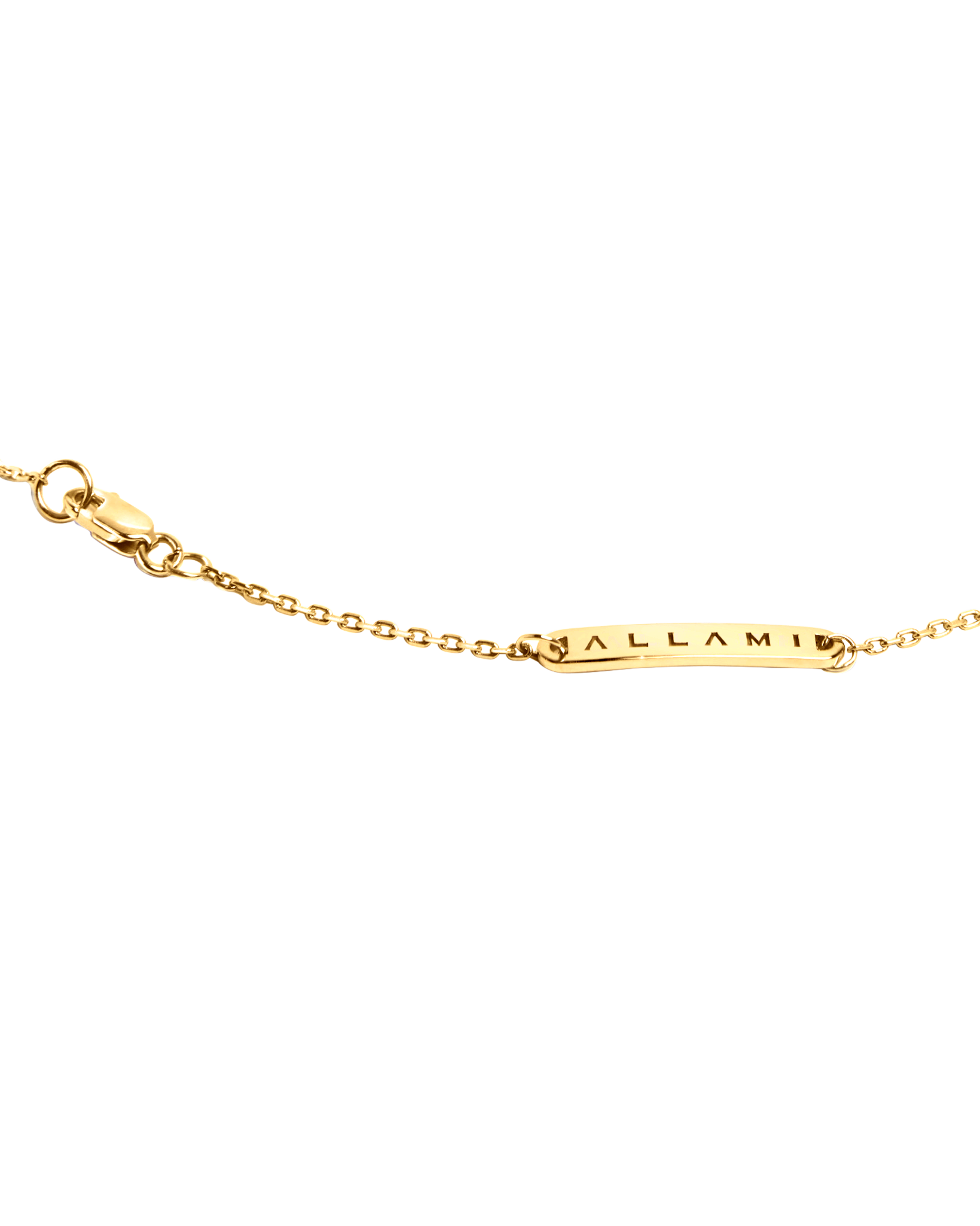 ALLAMI Mini Ezil Necklace in yellow gold, clasp detail
